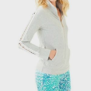 Lilly Pulitzer Skipper Popover Heathered Grey Gray, Size XS